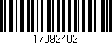 Código de barras (EAN, GTIN, SKU, ISBN): '17092402'