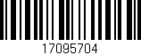 Código de barras (EAN, GTIN, SKU, ISBN): '17095704'