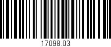Código de barras (EAN, GTIN, SKU, ISBN): '17098.03'