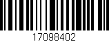 Código de barras (EAN, GTIN, SKU, ISBN): '17098402'