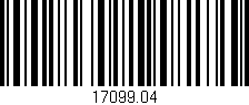Código de barras (EAN, GTIN, SKU, ISBN): '17099.04'