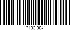 Código de barras (EAN, GTIN, SKU, ISBN): '17103-0041'