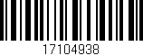 Código de barras (EAN, GTIN, SKU, ISBN): '17104938'