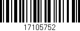 Código de barras (EAN, GTIN, SKU, ISBN): '17105752'