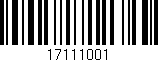 Código de barras (EAN, GTIN, SKU, ISBN): '17111001'