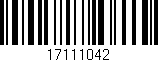 Código de barras (EAN, GTIN, SKU, ISBN): '17111042'
