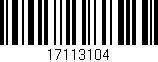 Código de barras (EAN, GTIN, SKU, ISBN): '17113104'