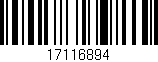 Código de barras (EAN, GTIN, SKU, ISBN): '17116894'