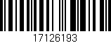 Código de barras (EAN, GTIN, SKU, ISBN): '17126193'