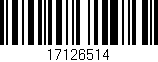 Código de barras (EAN, GTIN, SKU, ISBN): '17126514'