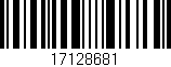 Código de barras (EAN, GTIN, SKU, ISBN): '17128681'