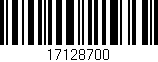 Código de barras (EAN, GTIN, SKU, ISBN): '17128700'