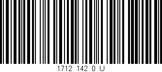 Código de barras (EAN, GTIN, SKU, ISBN): '1712_142_0_U'