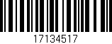 Código de barras (EAN, GTIN, SKU, ISBN): '17134517'