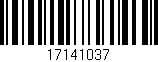 Código de barras (EAN, GTIN, SKU, ISBN): '17141037'