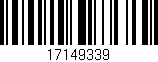 Código de barras (EAN, GTIN, SKU, ISBN): '17149339'