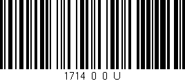 Código de barras (EAN, GTIN, SKU, ISBN): '1714_0_0_U'