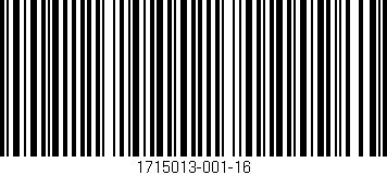 Código de barras (EAN, GTIN, SKU, ISBN): '1715013-001-16'