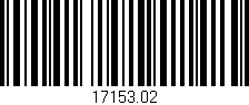 Código de barras (EAN, GTIN, SKU, ISBN): '17153.02'