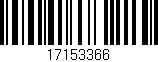 Código de barras (EAN, GTIN, SKU, ISBN): '17153366'