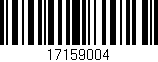 Código de barras (EAN, GTIN, SKU, ISBN): '17159004'