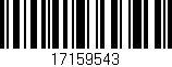 Código de barras (EAN, GTIN, SKU, ISBN): '17159543'