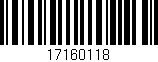 Código de barras (EAN, GTIN, SKU, ISBN): '17160118'