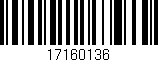 Código de barras (EAN, GTIN, SKU, ISBN): '17160136'