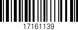 Código de barras (EAN, GTIN, SKU, ISBN): '17161139'