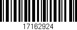 Código de barras (EAN, GTIN, SKU, ISBN): '17162924'