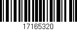 Código de barras (EAN, GTIN, SKU, ISBN): '17165320'
