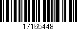 Código de barras (EAN, GTIN, SKU, ISBN): '17165448'