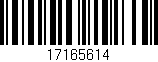 Código de barras (EAN, GTIN, SKU, ISBN): '17165614'