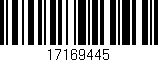 Código de barras (EAN, GTIN, SKU, ISBN): '17169445'