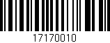 Código de barras (EAN, GTIN, SKU, ISBN): '17170010'