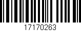 Código de barras (EAN, GTIN, SKU, ISBN): '17170263'