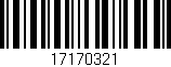Código de barras (EAN, GTIN, SKU, ISBN): '17170321'