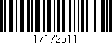 Código de barras (EAN, GTIN, SKU, ISBN): '17172511'