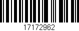 Código de barras (EAN, GTIN, SKU, ISBN): '17172962'