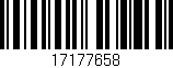 Código de barras (EAN, GTIN, SKU, ISBN): '17177658'