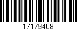 Código de barras (EAN, GTIN, SKU, ISBN): '17179408'