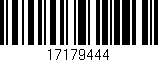 Código de barras (EAN, GTIN, SKU, ISBN): '17179444'