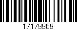 Código de barras (EAN, GTIN, SKU, ISBN): '17179969'