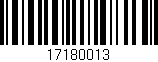 Código de barras (EAN, GTIN, SKU, ISBN): '17180013'