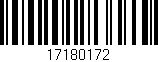 Código de barras (EAN, GTIN, SKU, ISBN): '17180172'