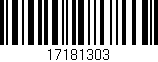 Código de barras (EAN, GTIN, SKU, ISBN): '17181303'