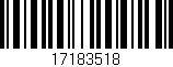 Código de barras (EAN, GTIN, SKU, ISBN): '17183518'