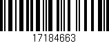 Código de barras (EAN, GTIN, SKU, ISBN): '17184663'