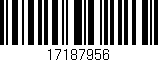 Código de barras (EAN, GTIN, SKU, ISBN): '17187956'