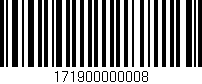 Código de barras (EAN, GTIN, SKU, ISBN): '171900000008'